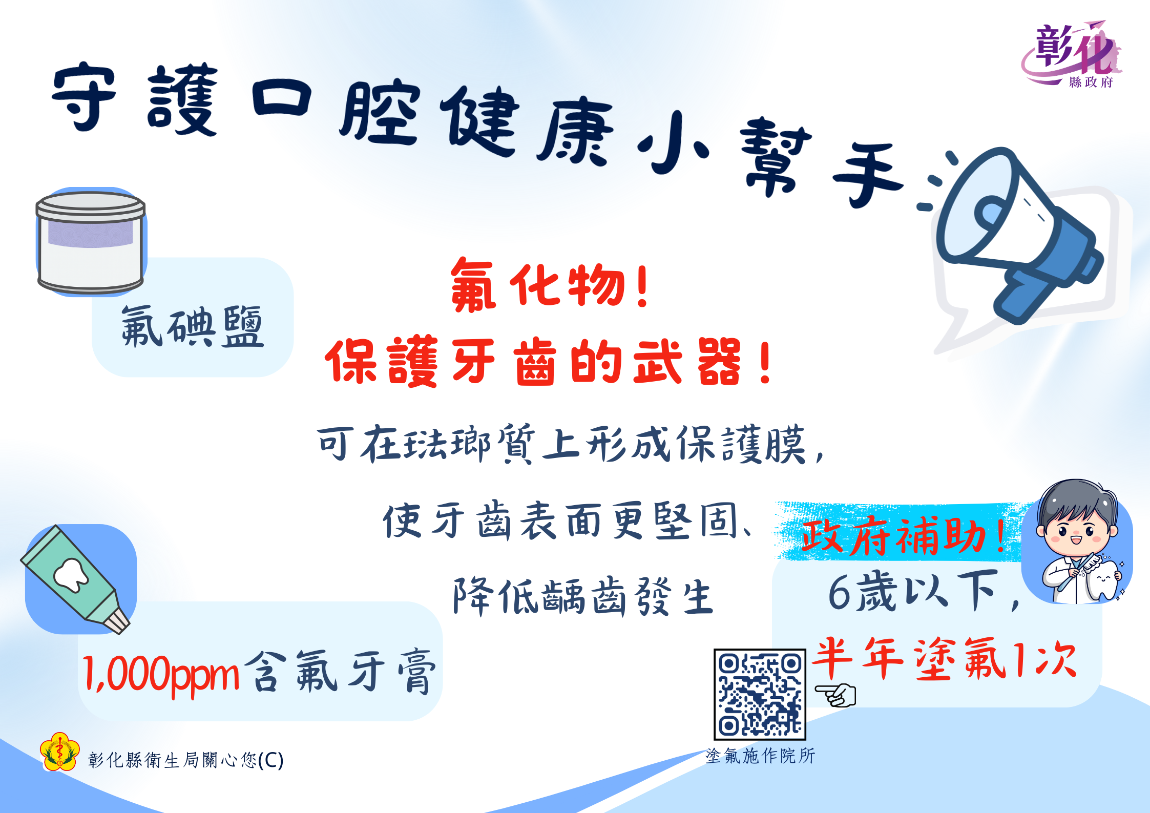 【氟化物,守護口腔健康小幫手!】宣傳圖片